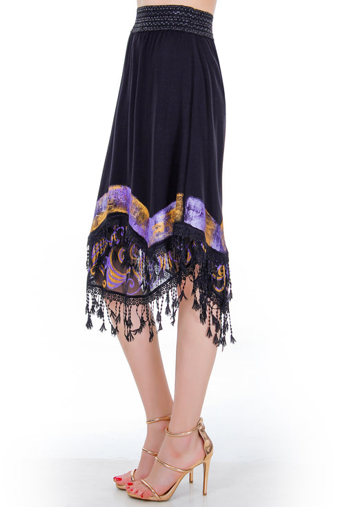 Fusta pictata jerse Liza Panait Liza Panait Online Boutique