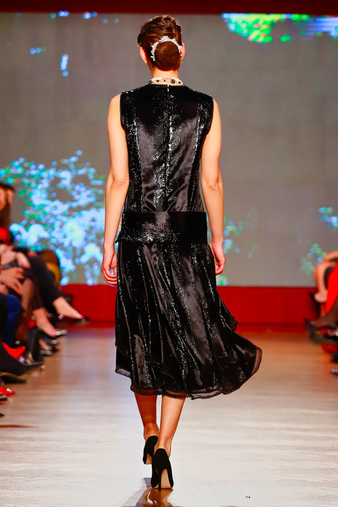 Rochie catifea neagra RM-44