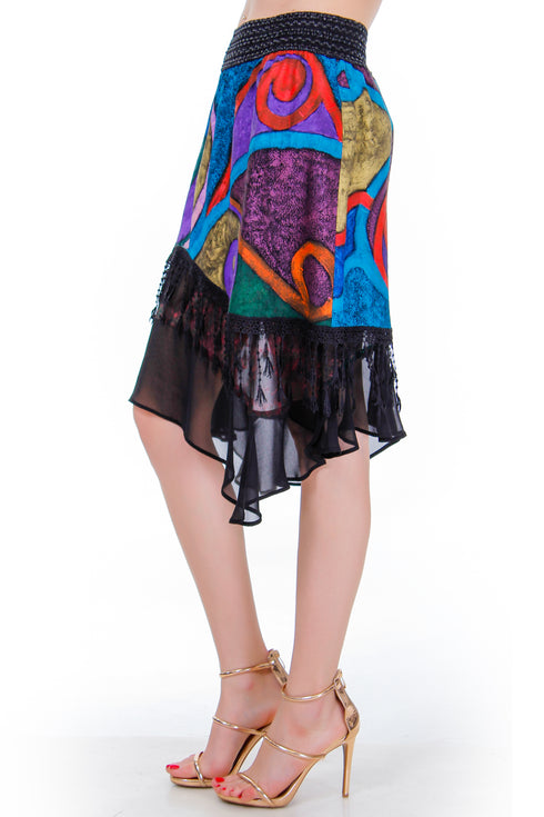 Fusta jerse pictata Liza Panait Liza Panait Online Boutique