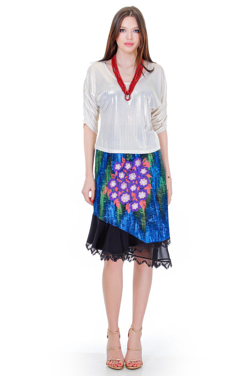 Fusta jerse pictata Liza Panait Liza Panait Online Boutique