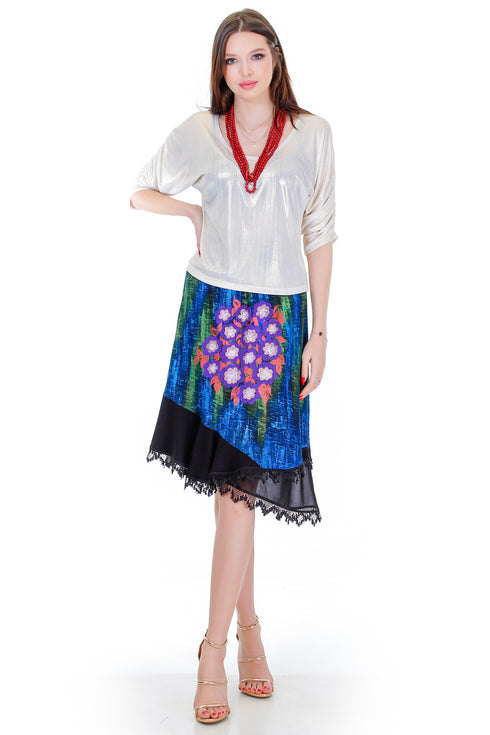 Fusta jerse pictata Liza Panait Liza Panait Online Boutique