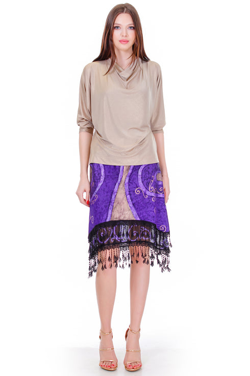 Fusta jerse pictata Liza Panait Liza Panait Online Boutique