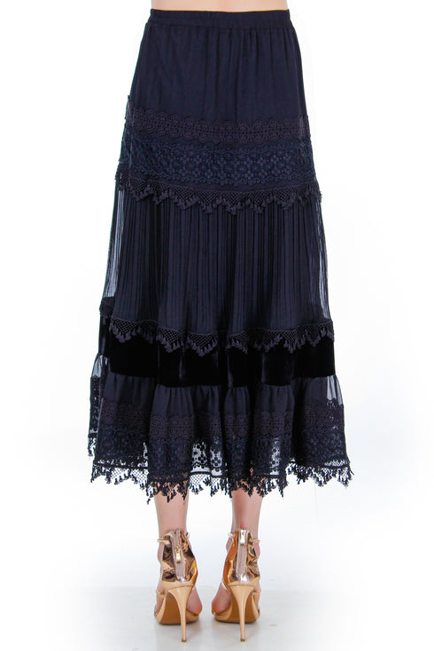 Fusta voal cu aplicatii Liza Panait Liza Panait Online Boutique