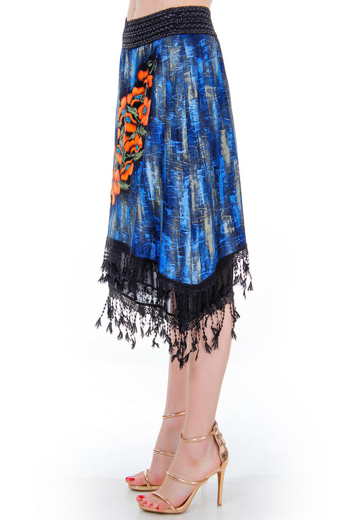 Fusta jerse pictata freeshipping - Liza Panait Online Boutique