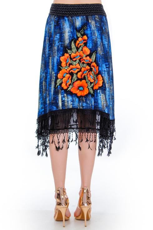 Fusta jerse pictata freeshipping - Liza Panait Online Boutique