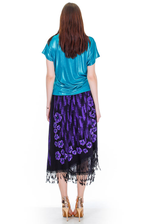 Fusta jerse pictata Liza Panait Liza Panait Online Boutique