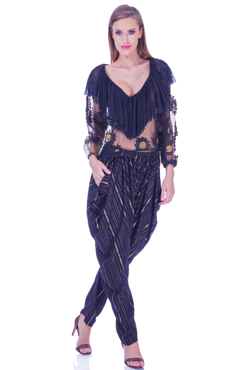 Bluza tul negru I-97