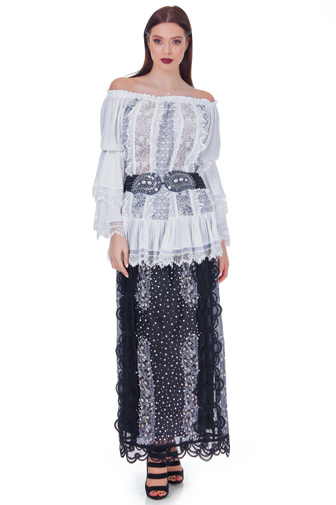 Fusta organza cu perle RM-3