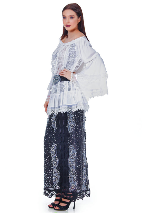 Fusta organza cu perle RM-3