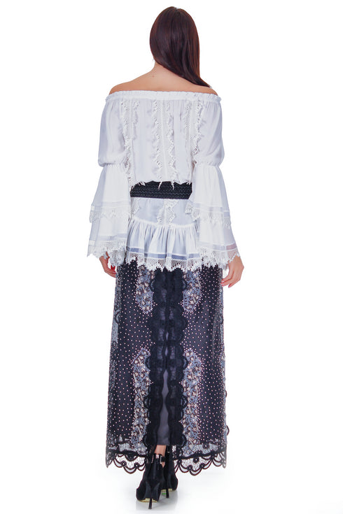 Fusta organza cu perle RM-3