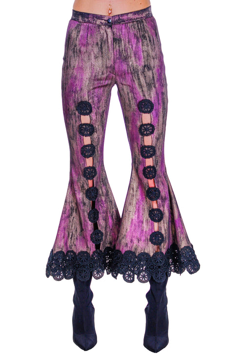 Pantaloni vascoza pictati