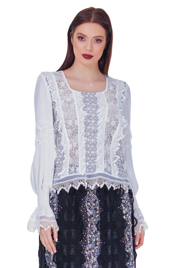 Bluza vascoza cu broderie RM-6