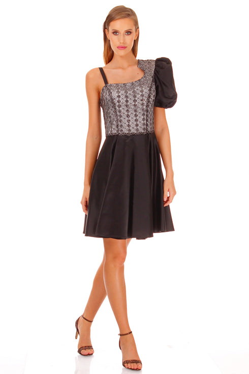 Rochie tafta cu dantela I-116