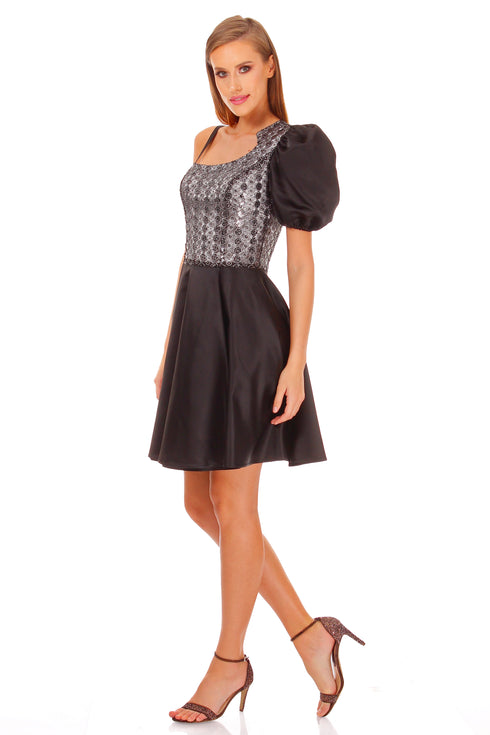 Rochie tafta cu dantela I-116