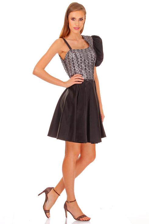 Rochie tafta cu dantela I-116