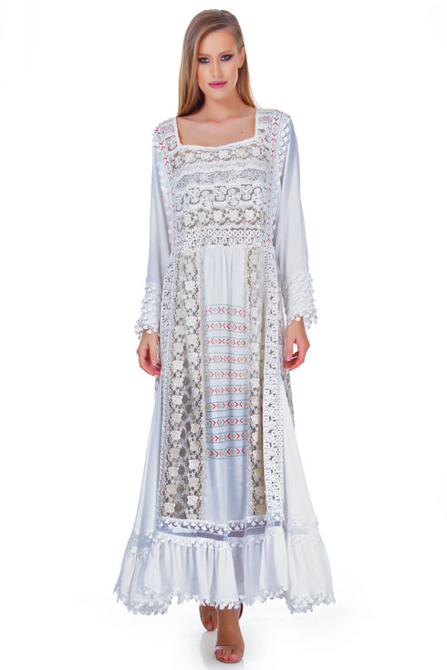 Rochie vascoza alba RM-15a