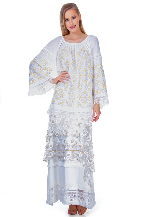 Bluza vascoza cu broderie RM-17