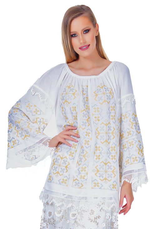Bluza vascoza cu broderie RM-17