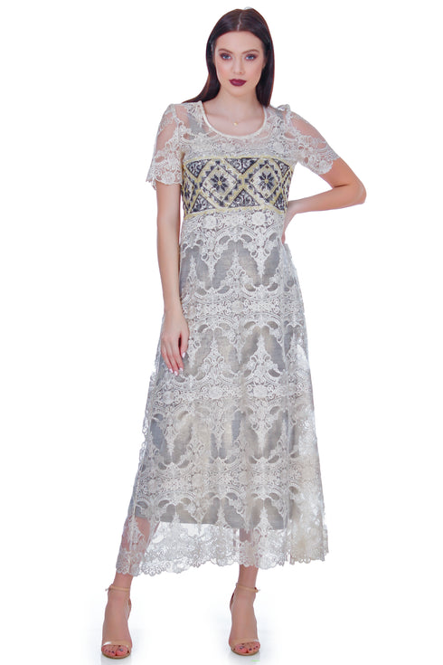 Rochie dantela cu broderie RM-20