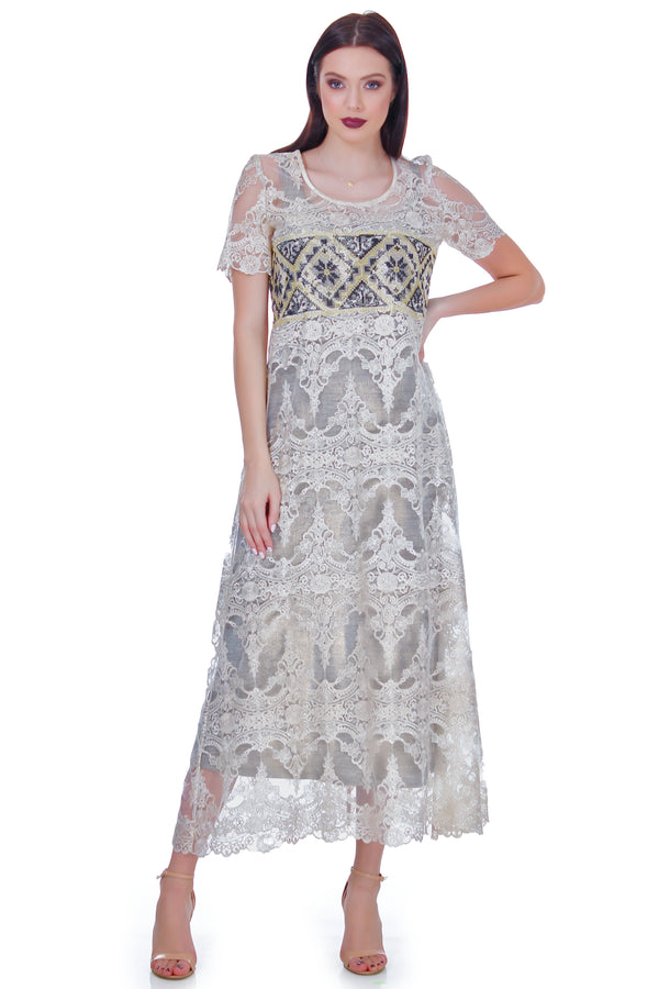 Rochie dantela cu broderie RM-20