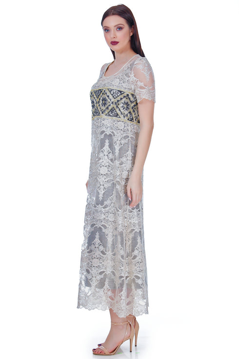 Rochie dantela cu broderie RM-20