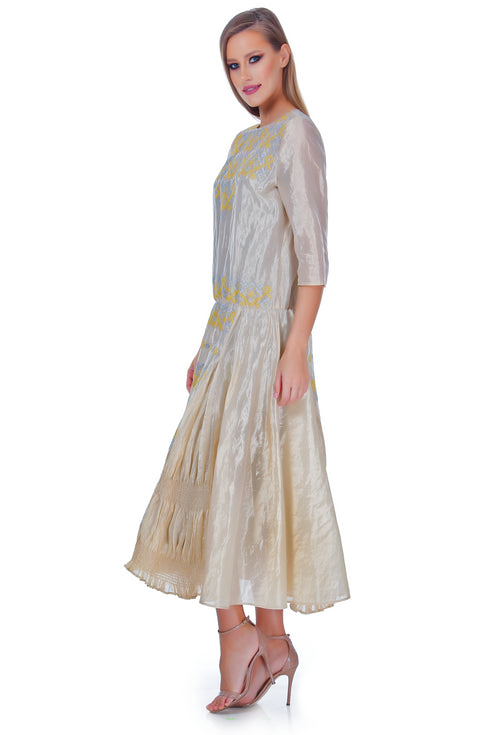 Rochie tafta cu broderie RM-21