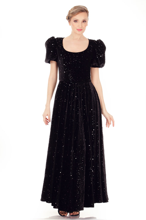 Rochie catifea cu paiete I-122