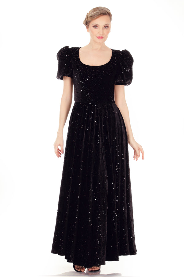 Rochie catifea cu paiete I-122