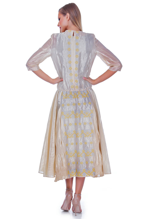 Rochie tafta cu broderie RM-21