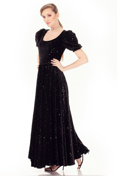 Rochie catifea cu paiete I-122