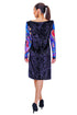 Rochie catifea pictata