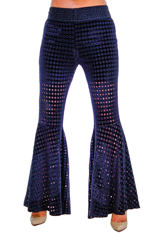 Pantaloni catifea cu broderie