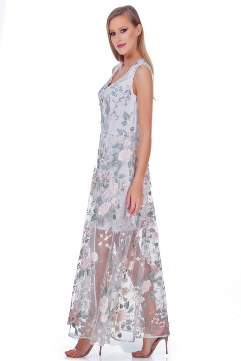 Rochie dantela cu broderie RM-31