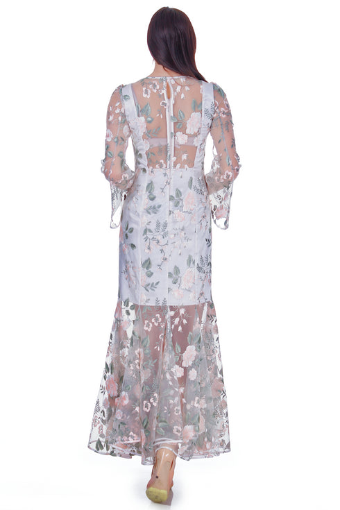 Rochie dantela cu broderie RM-32