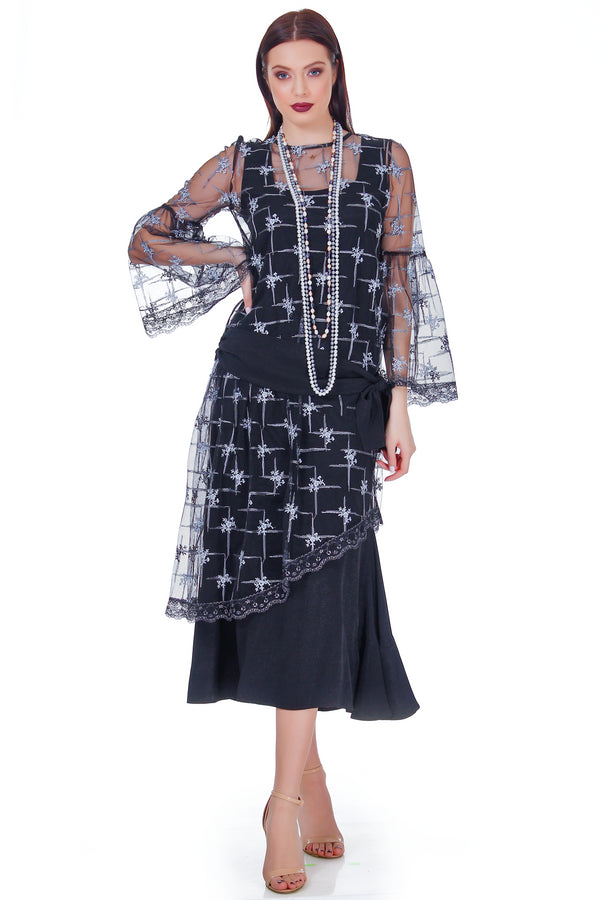 Rochie tul cu broderie RM-40