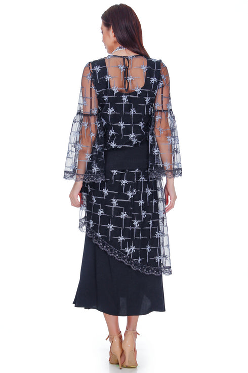 Rochie tul cu broderie RM-40