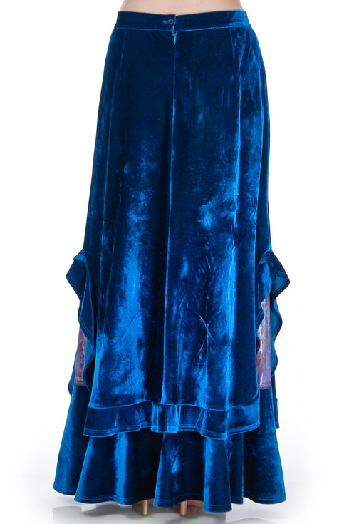 Fusta catifea albastra RM-51b