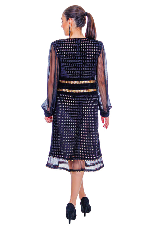 Rochie catifea voal si dantela MT-51
