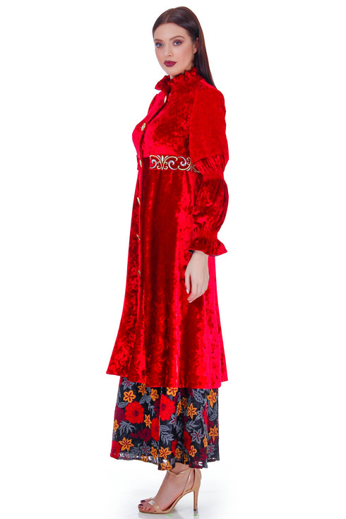 Jacheta catifea cu broderie RM-54