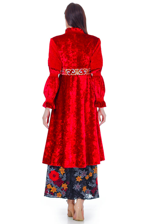 Jacheta catifea cu broderie RM-54