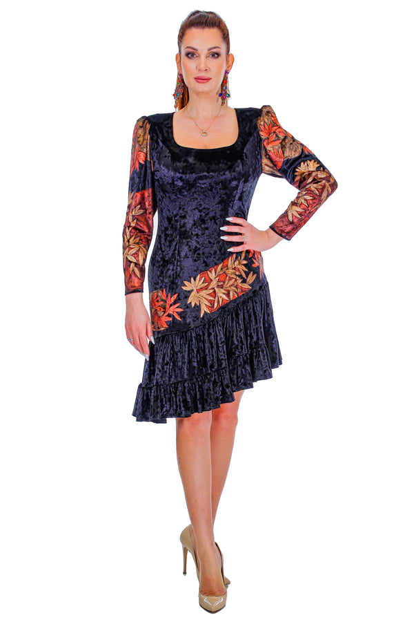 Rochie catifea pictata MT-54