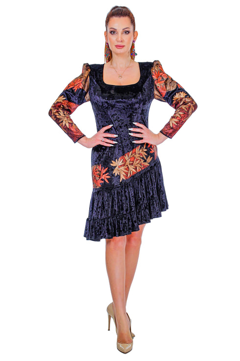 Rochie catifea pictata MT-54
