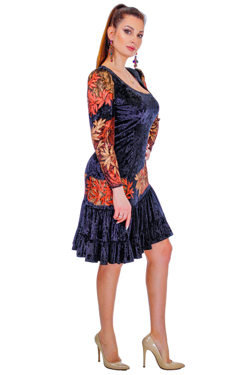 Rochie catifea pictata MT-54