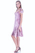 Rochie catifea roz prafuit I-152