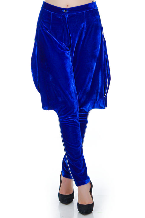 Pantaloni catifea albastra RM-70