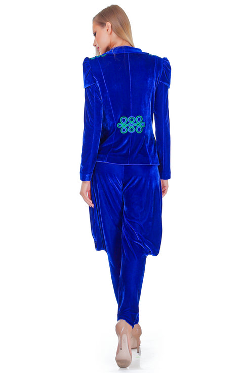 Sacou catifea cu broderie RM-71