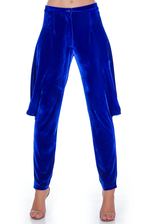 Pantaloni catifea albastra RM-72