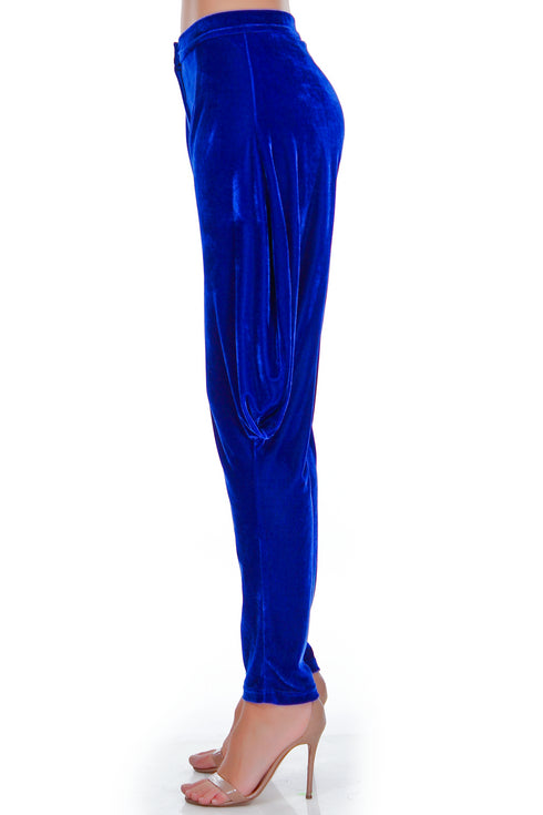 Pantaloni catifea albastra RM-72