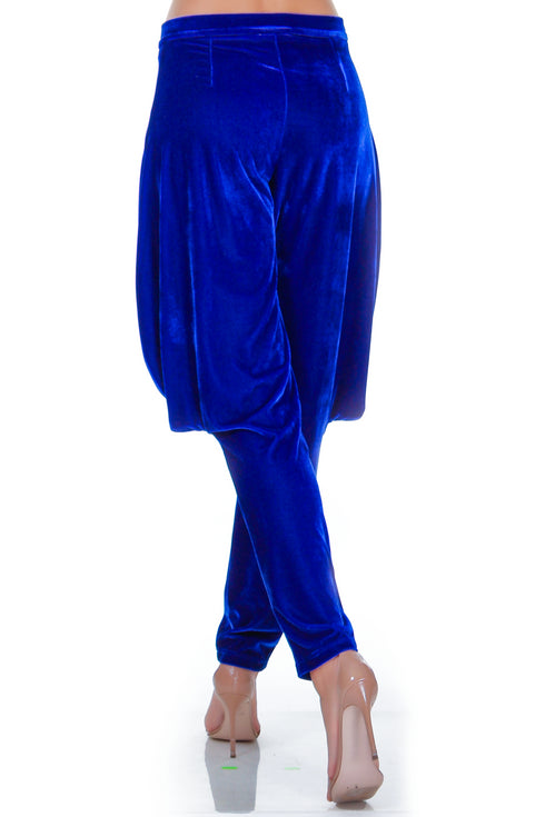 Pantaloni catifea albastra RM-72