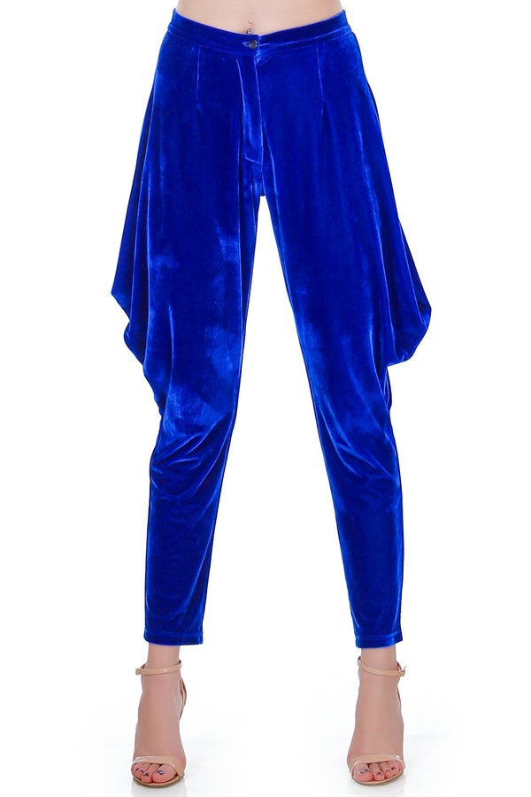 Pantaloni catifea albastra RM-74